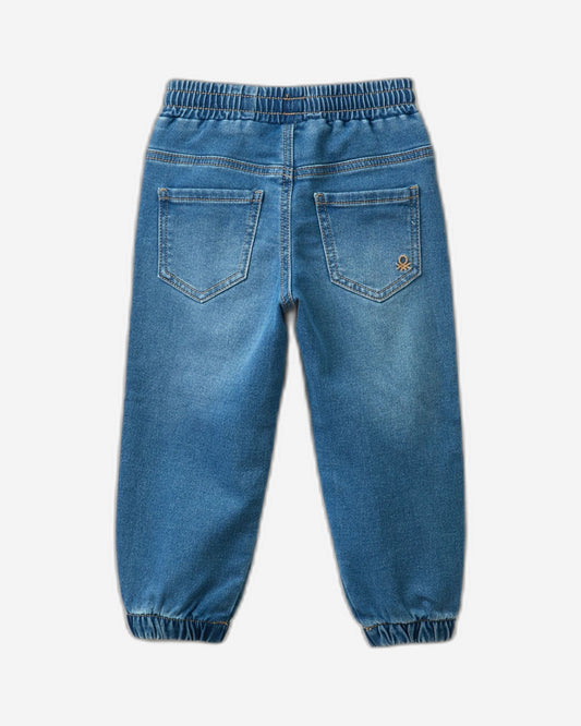 Denim-look sweat joggers