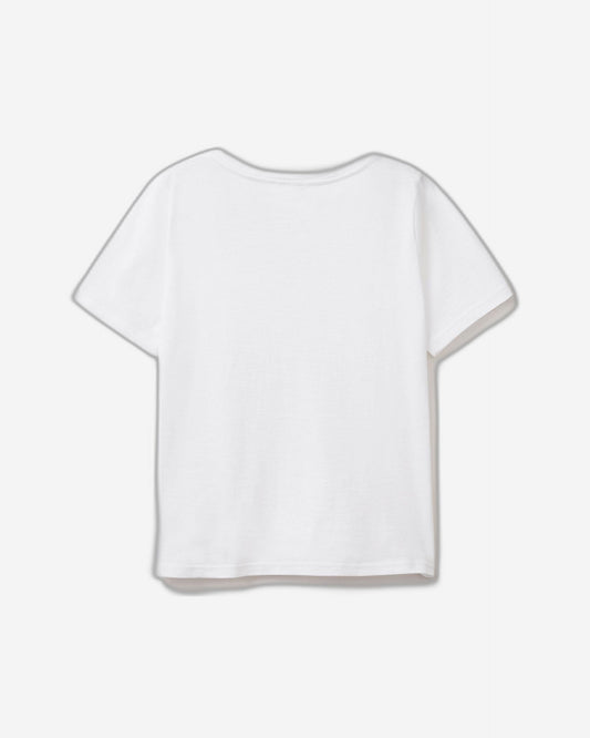 V-neck t-shirt in slub cotton