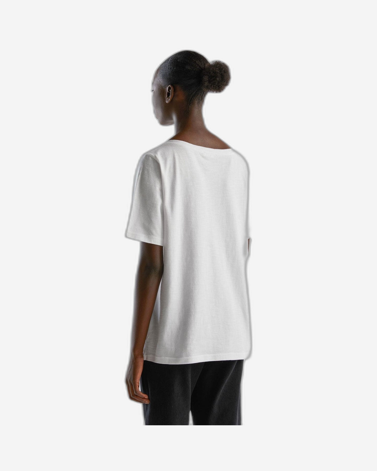 V-neck t-shirt in slub cotton