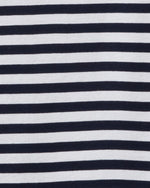 Striped 3/4 sleeve t-shirt in 100% cotton