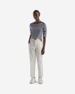 Striped 3/4 sleeve t-shirt in 100% cotton