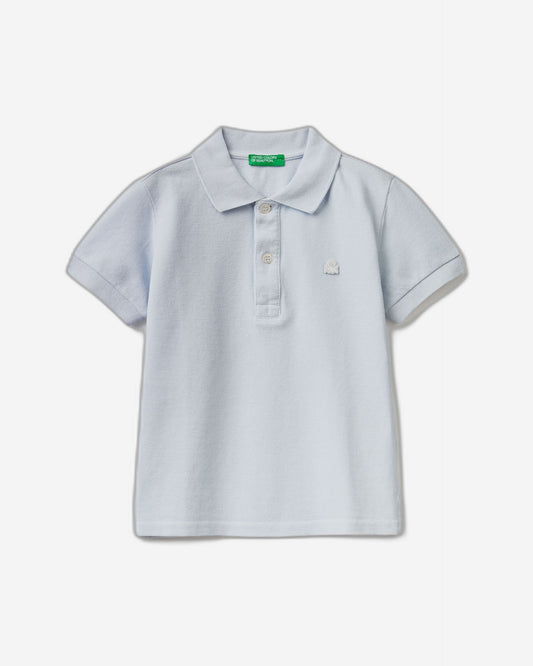 Short sleeve polo in organic cotton