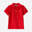 Short sleeve polo in organic cotton