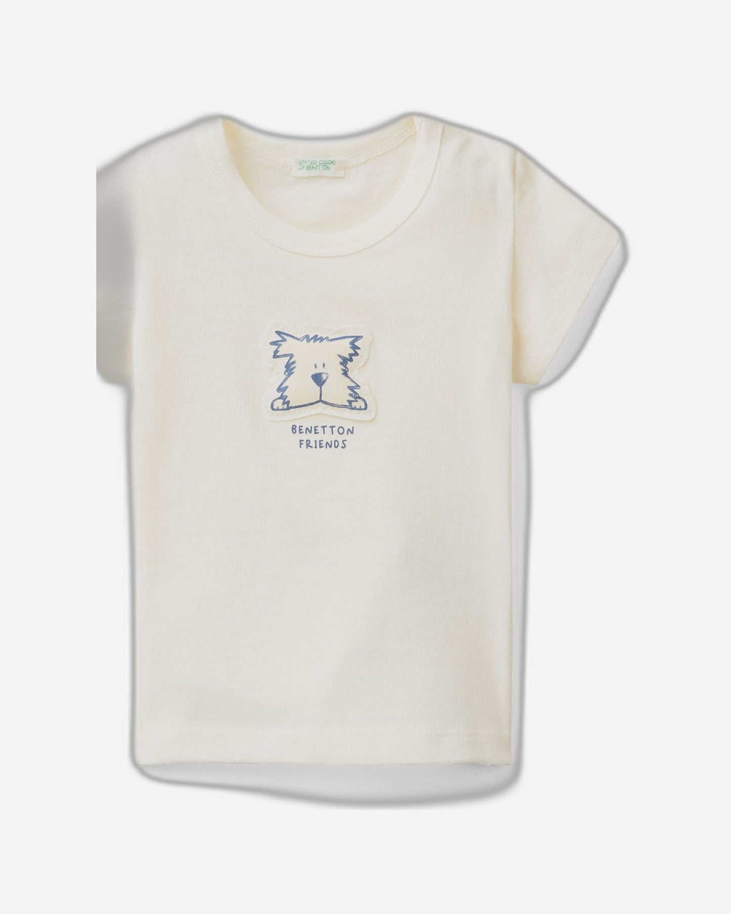 T-shirt with patch and print