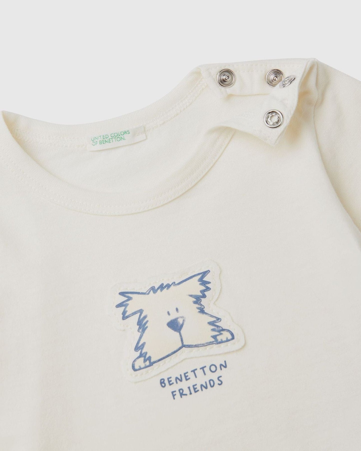 T-shirt with patch and print