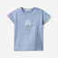 T-shirt with patch and print