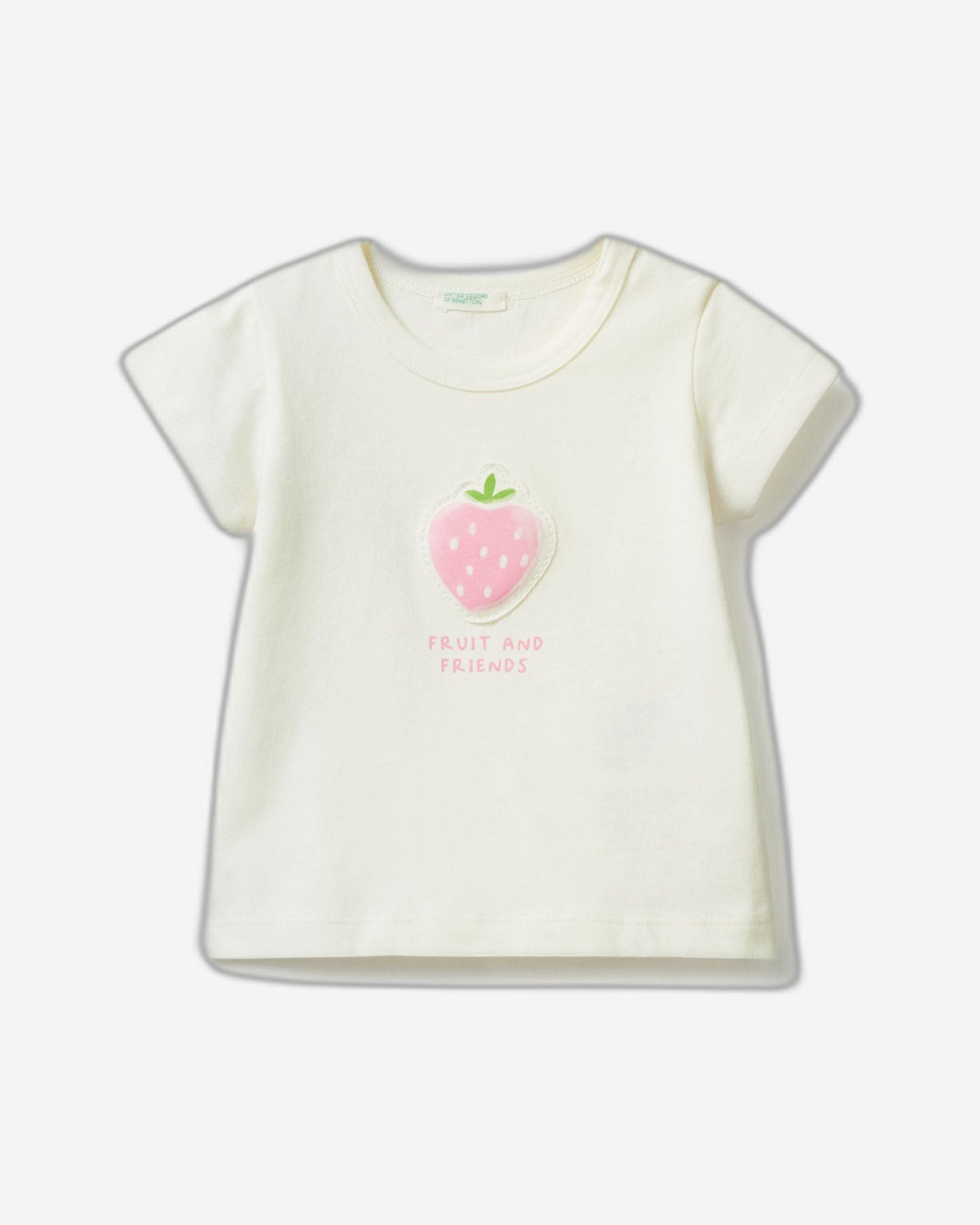 T-shirt with patch and print