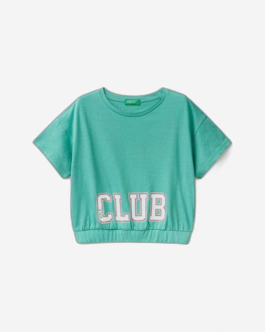 T-shirt with print and glitter