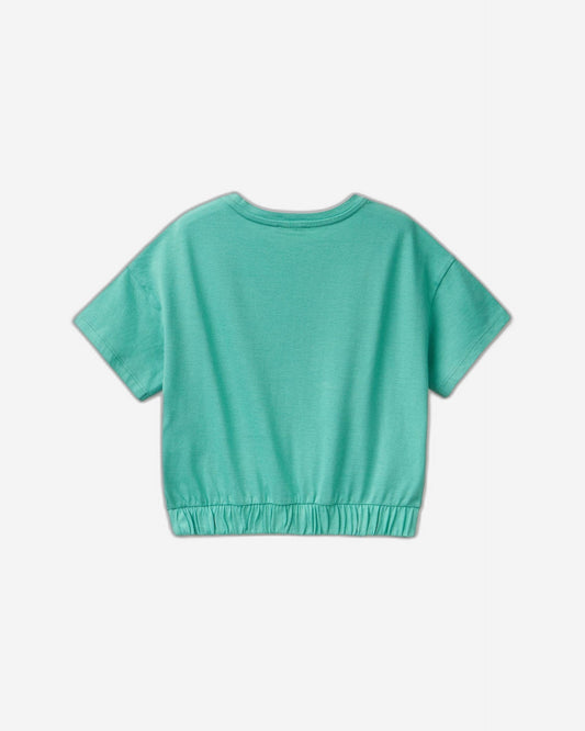 T-shirt with print and glitter