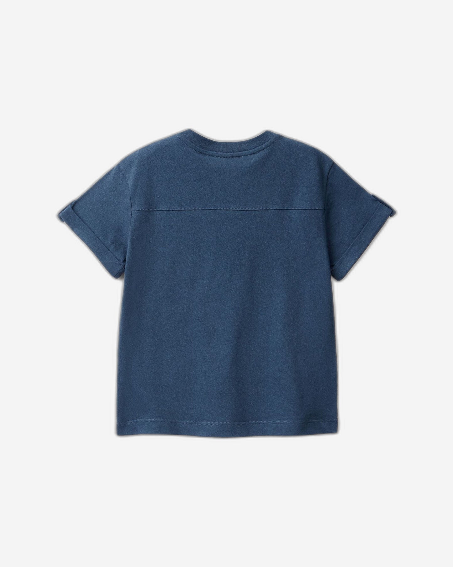 Linen blend t-shirt with pocket