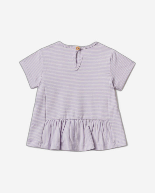 Striped t-shirt with ruffles