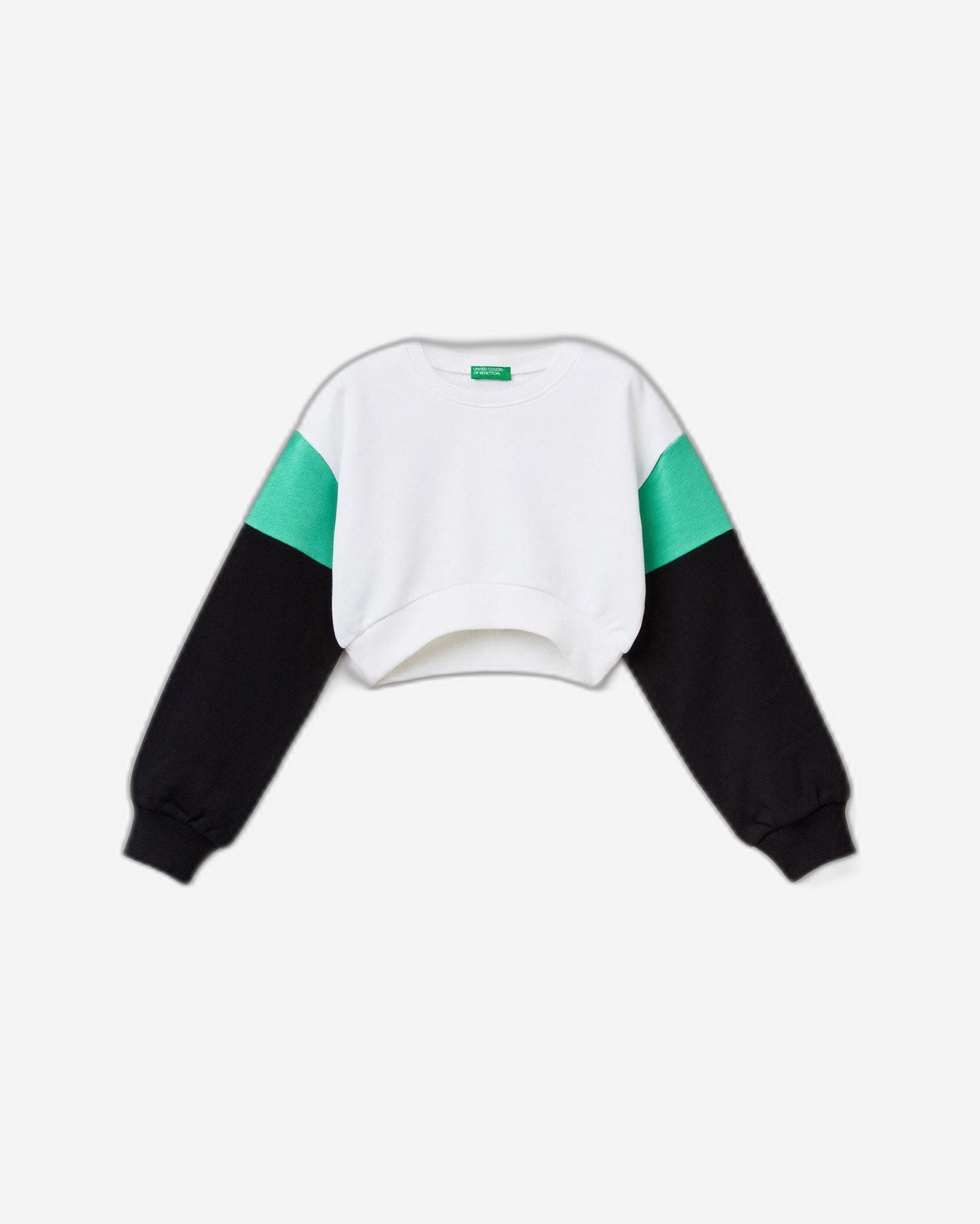 Color block cropped sweatshirt