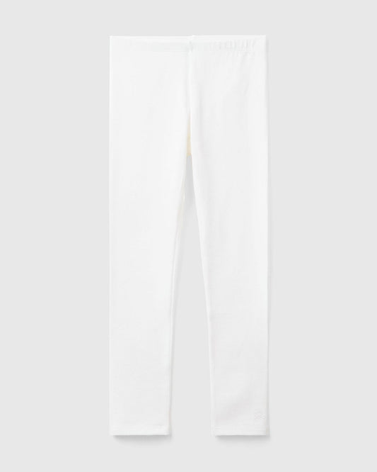 Leggings in stretch cotton with logo