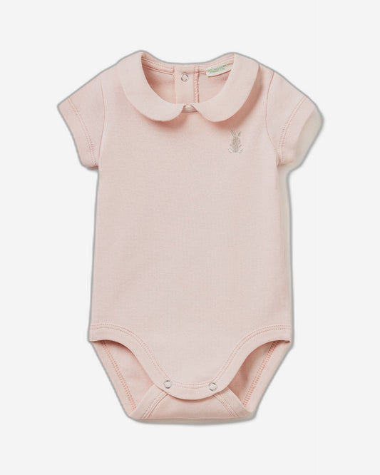 Onesie with collar in organic cotton