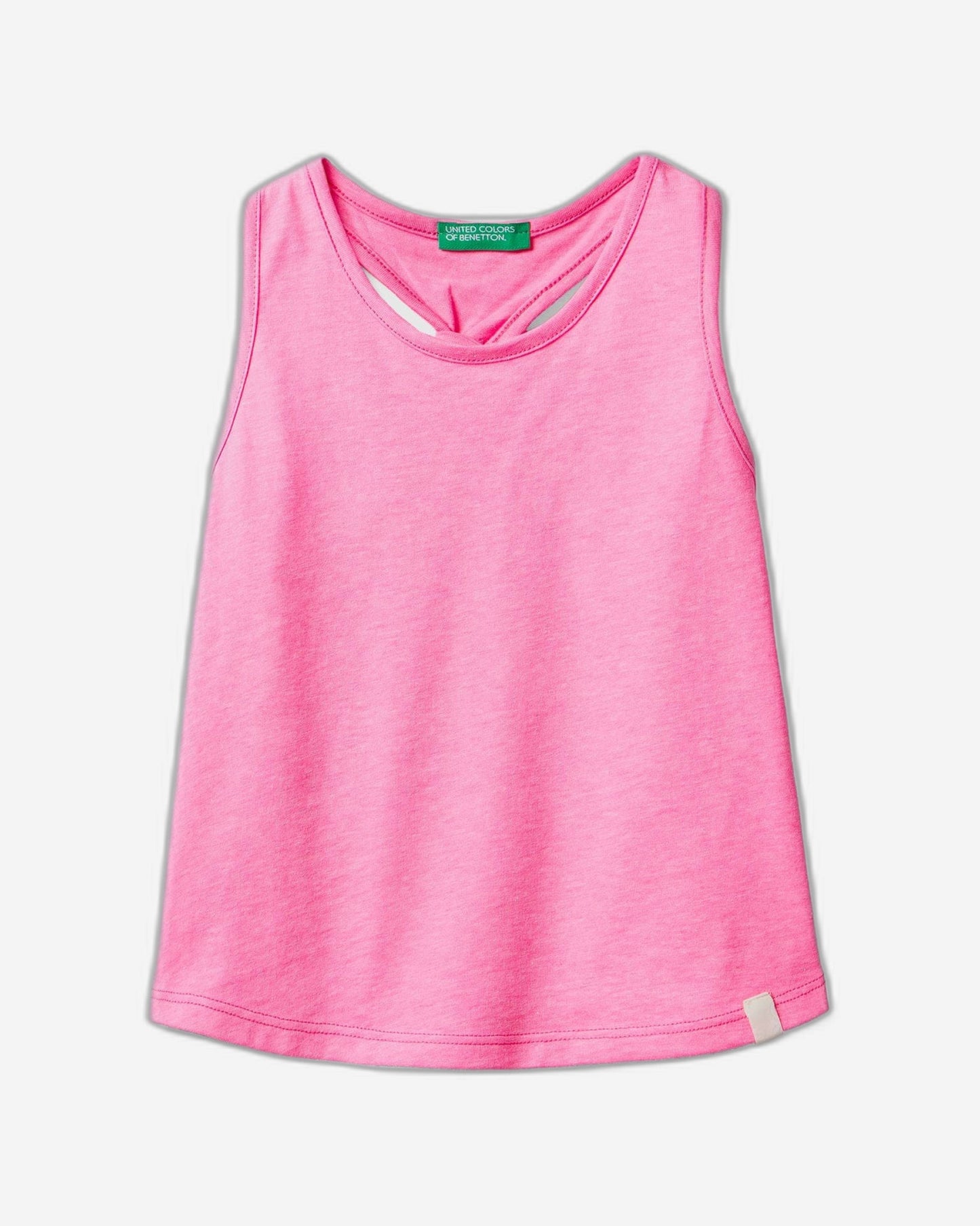 Tank top with back knot in recycled fabric
