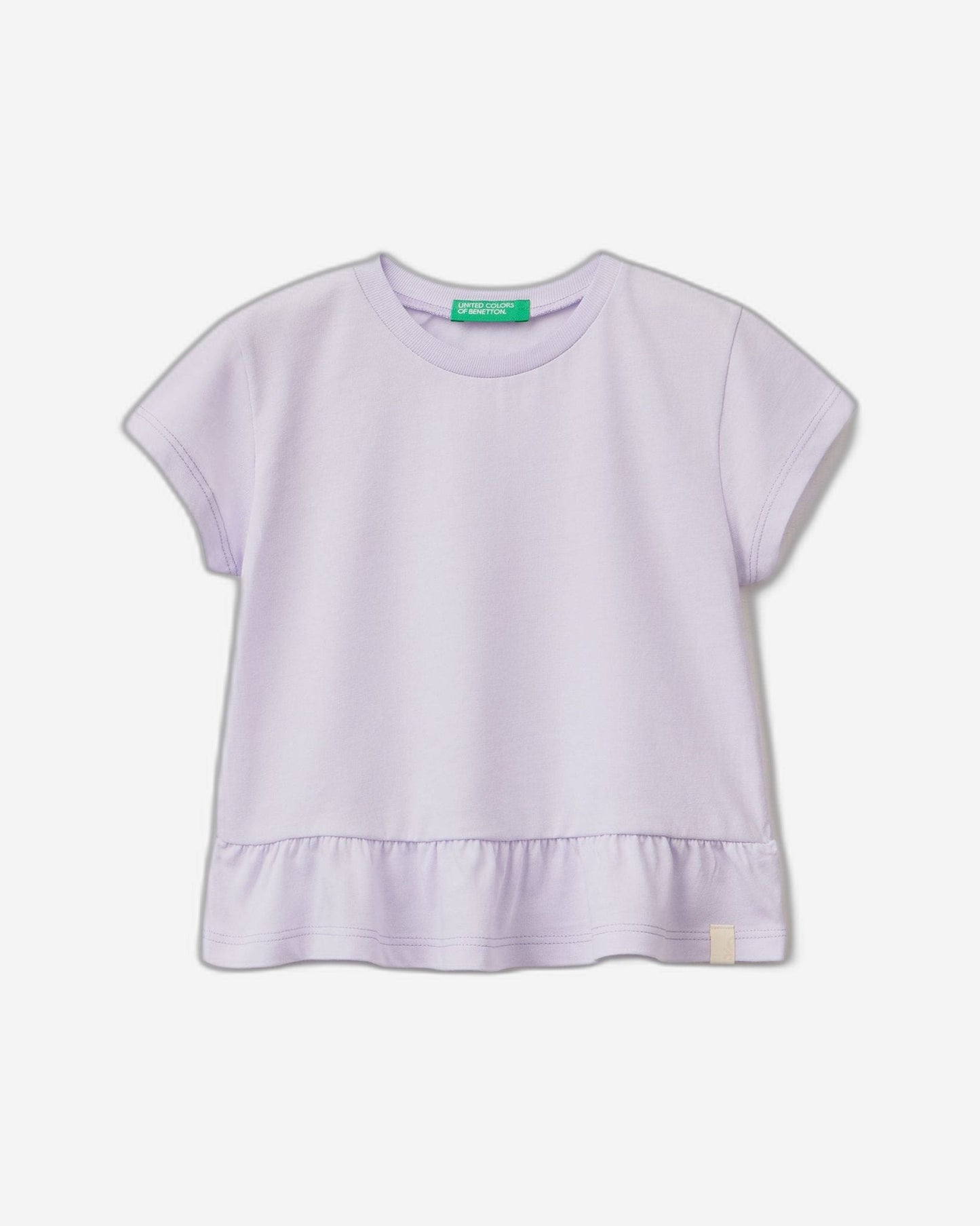 T-shirt in recycled fabric with ruffles