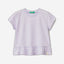 T-shirt in recycled fabric with ruffles