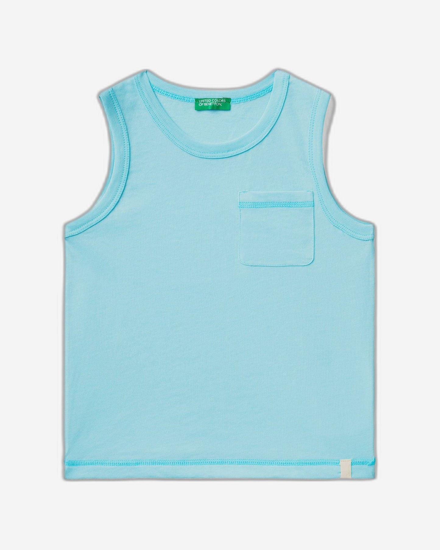 Tank top in recycled fabric with pocket