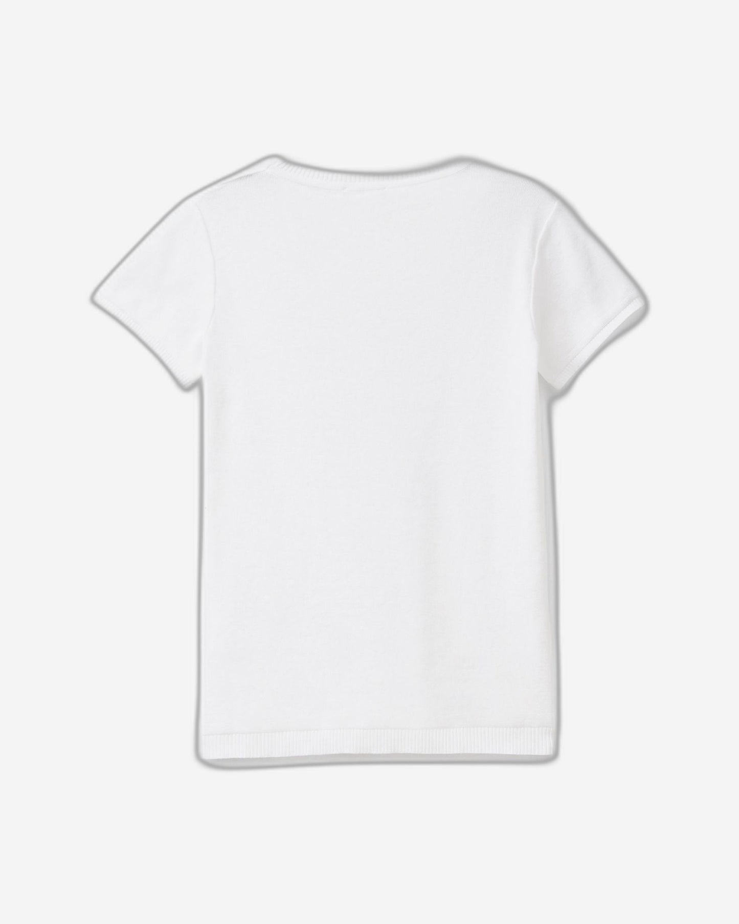 Short sleeve sweater in 100% cotton