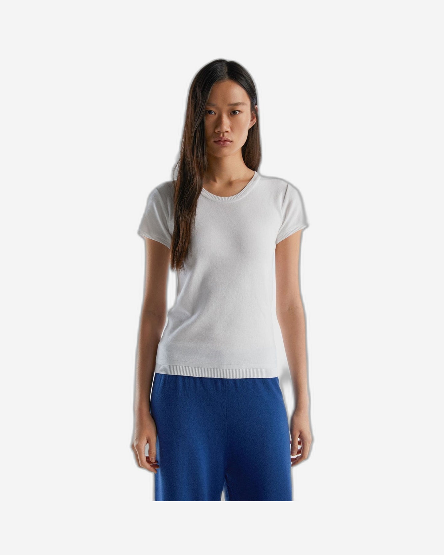 Short sleeve sweater in 100% cotton