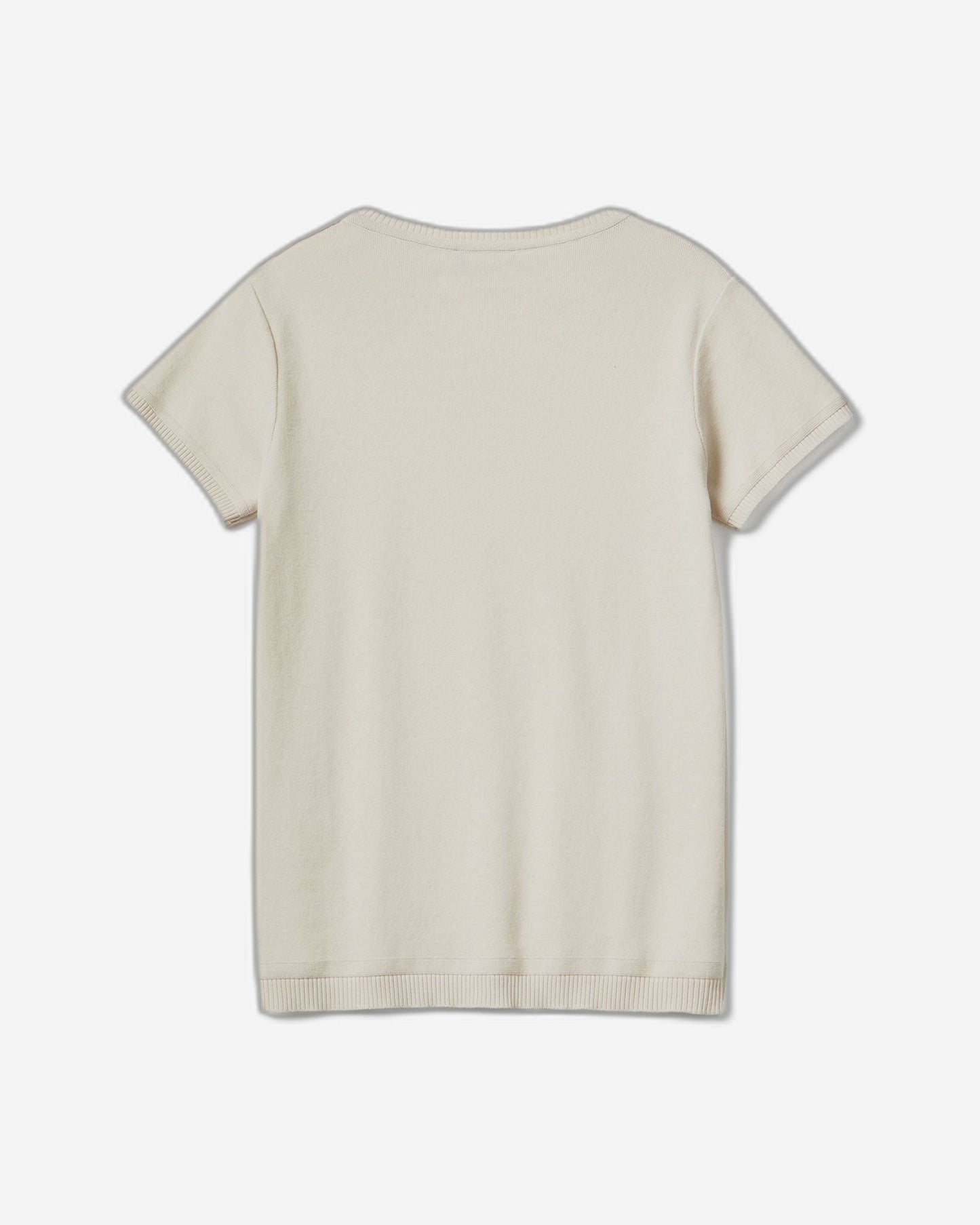 Short sleeve sweater in 100% cotton