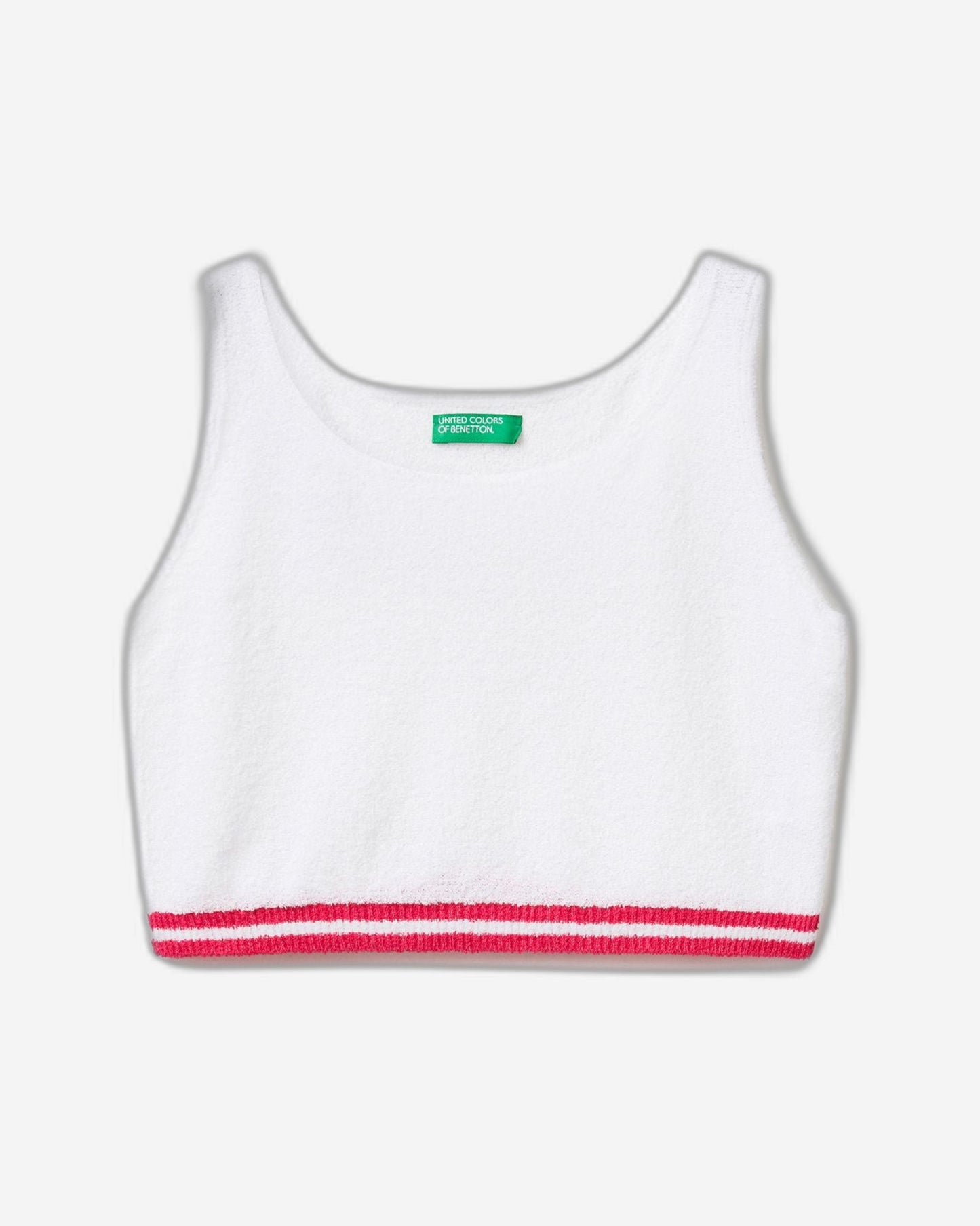 Short top in boucle yarn