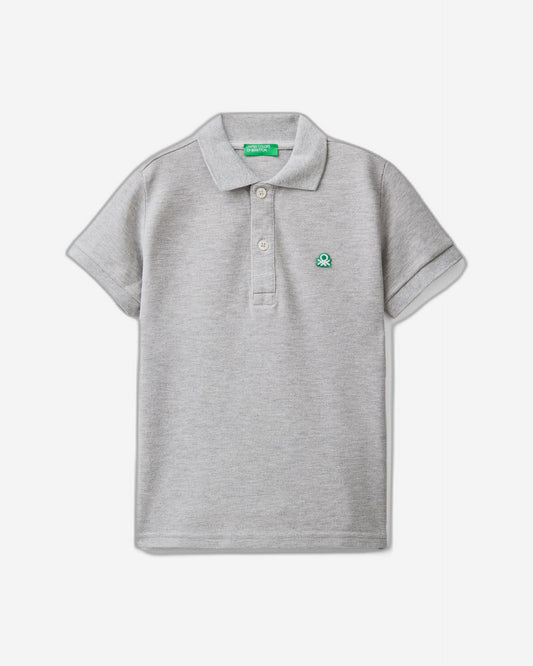 Short sleeve polo in organic cotton