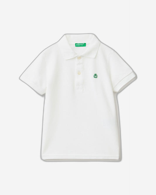 Short sleeve polo in organic cotton