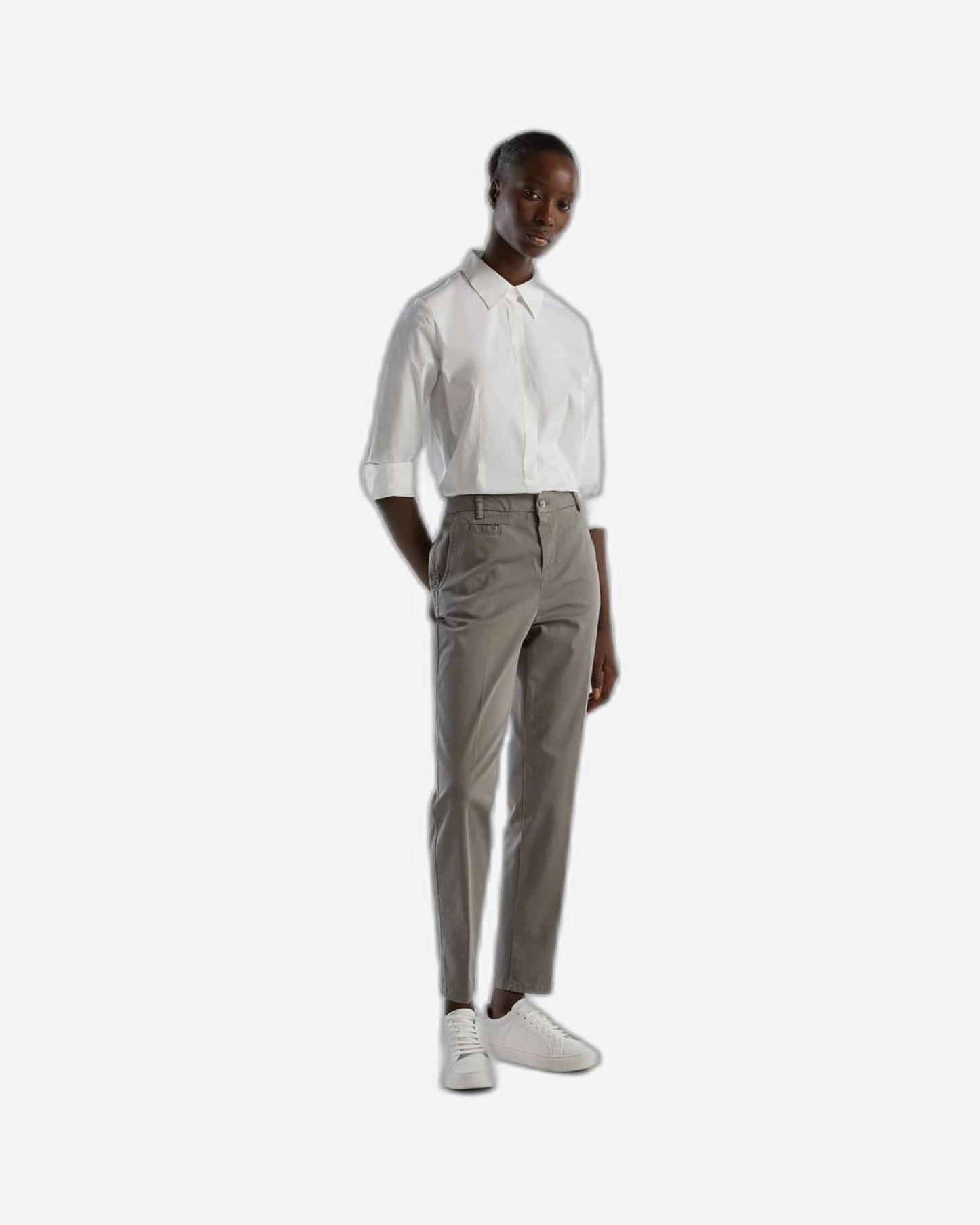 Slim fit cotton chinos