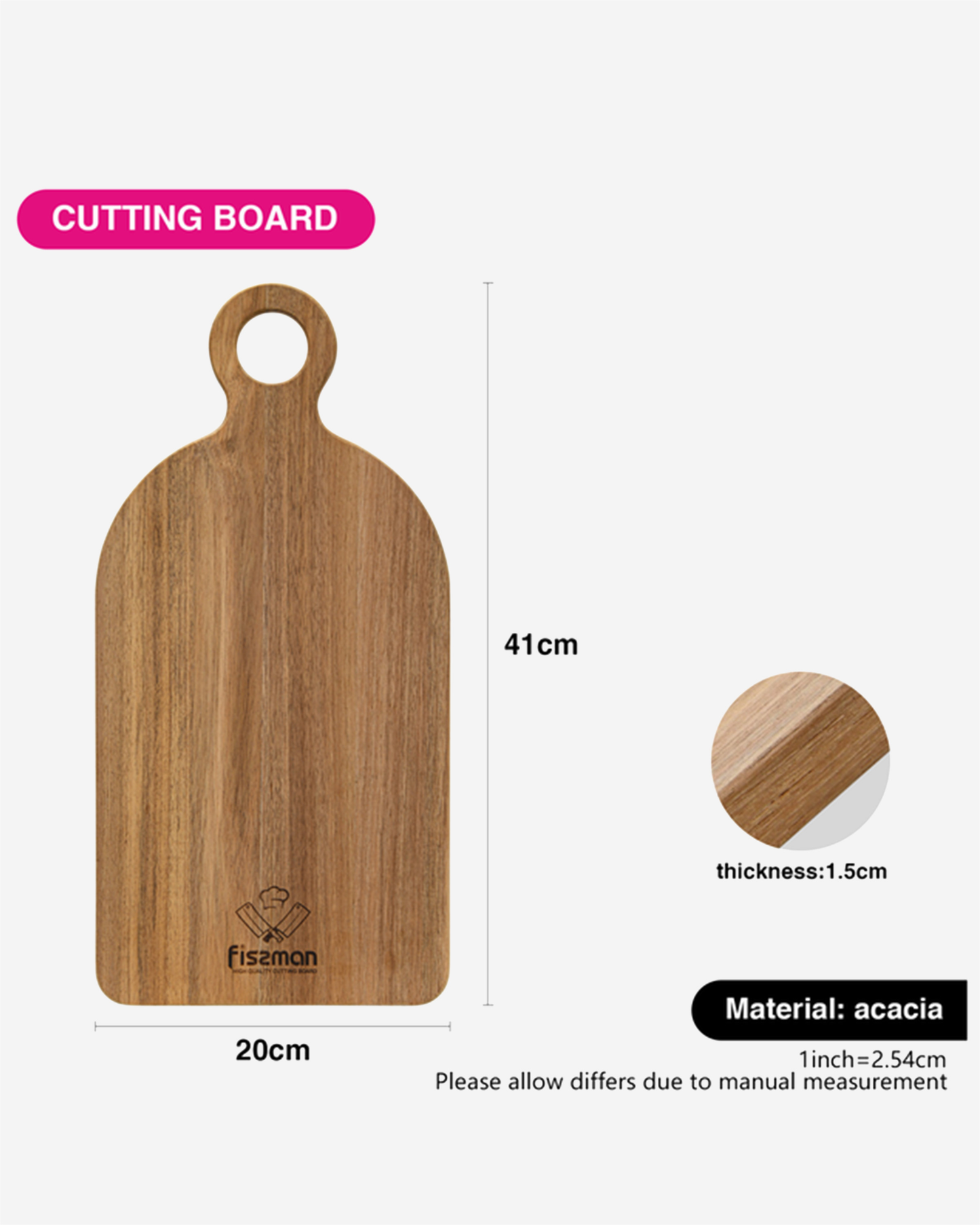 Fissman Acacia Cutting Board 41×20×1.5cm