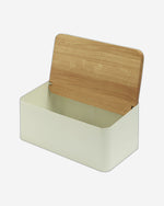 Legnoart Crispy Bread Bin White Body & Removable Oak Bread Board Bb-80W