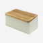 Legnoart Crispy Bread Bin White Body & Removable Oak Bread Board Bb-80W