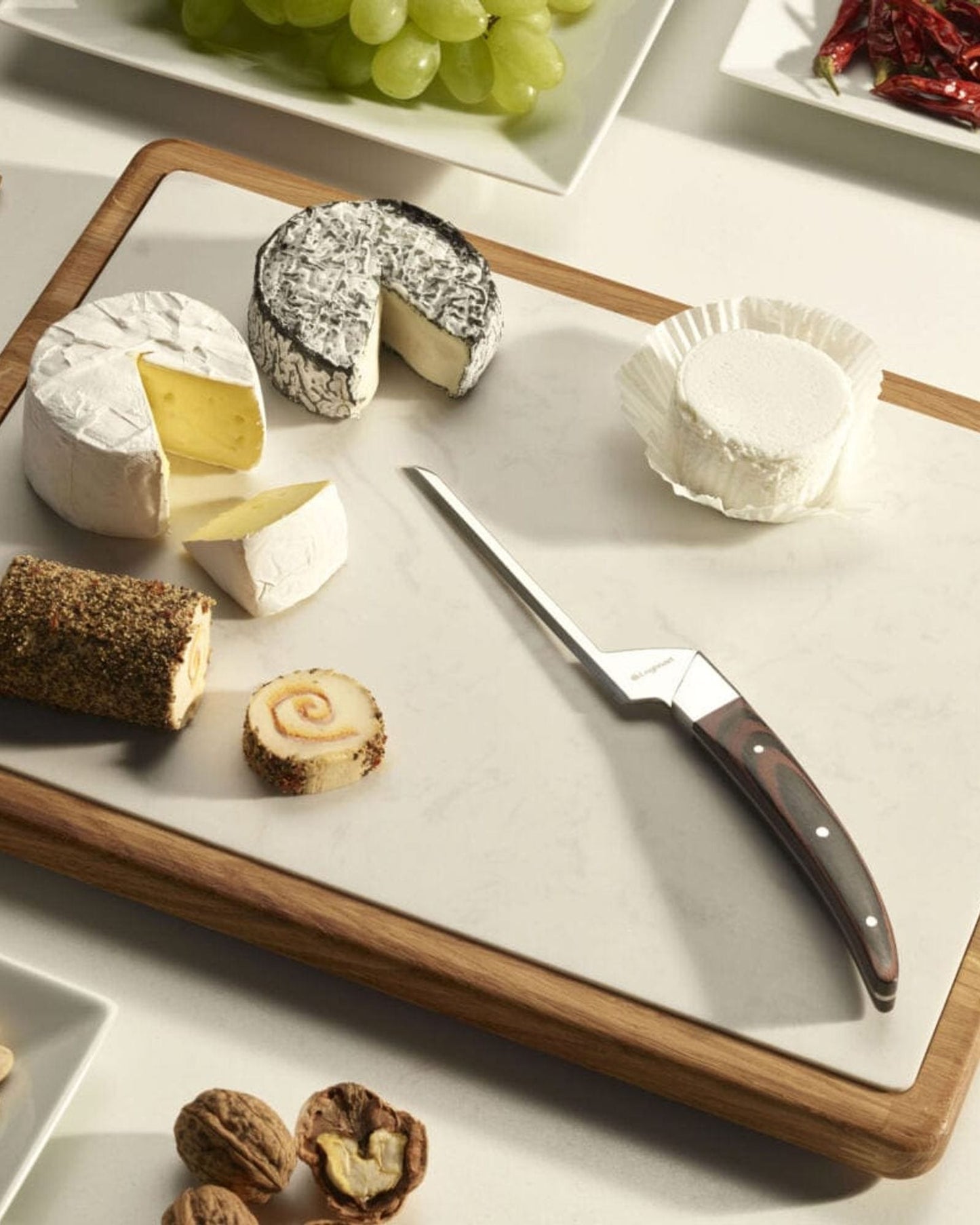 Legnoart Cheese Place Oak Wood Cheese Plate+Marble Insert Mm 370X280X20 Cp-10L