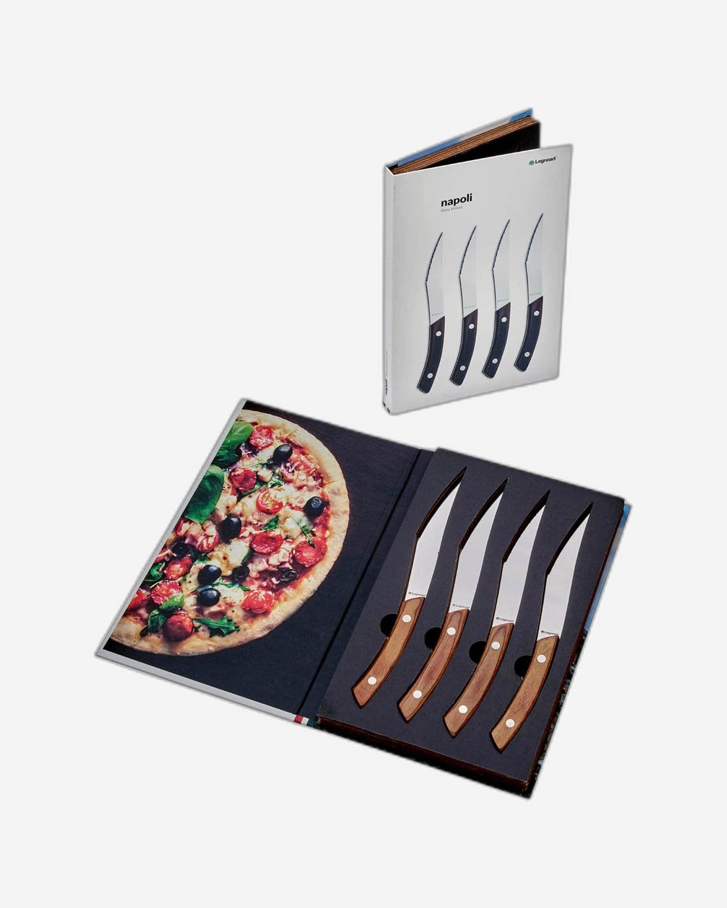 Legnoart Napoli Set Of 4 Pizza Knives Stainless Steel Dark Handle Pk-10A