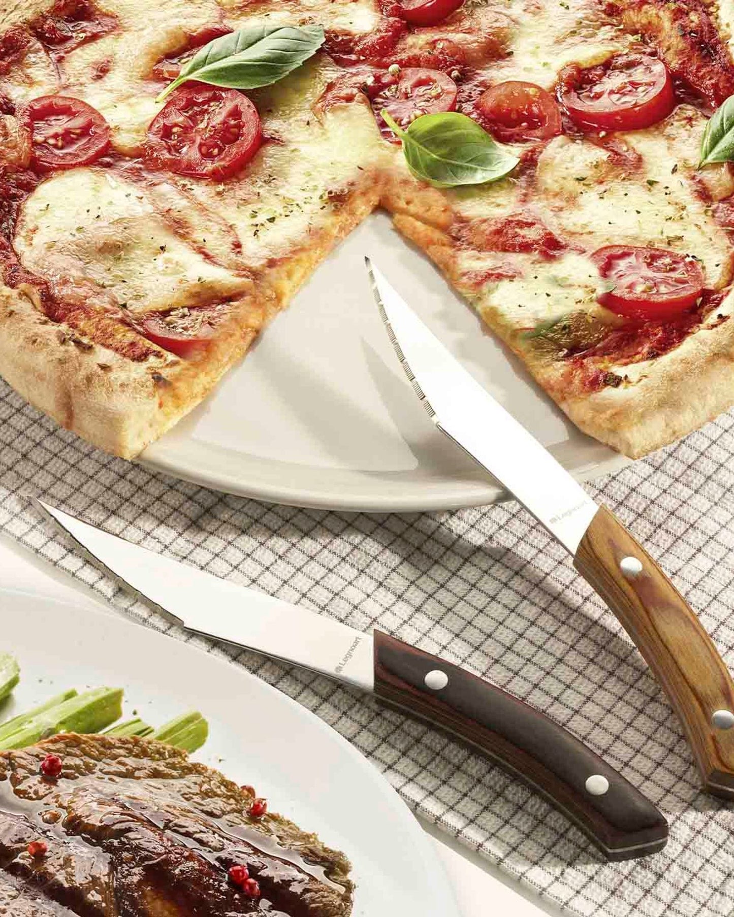 Legnoart Napoli Set Of 4 Pizza Knives Stainless Steel Dark Handle Pk-10A