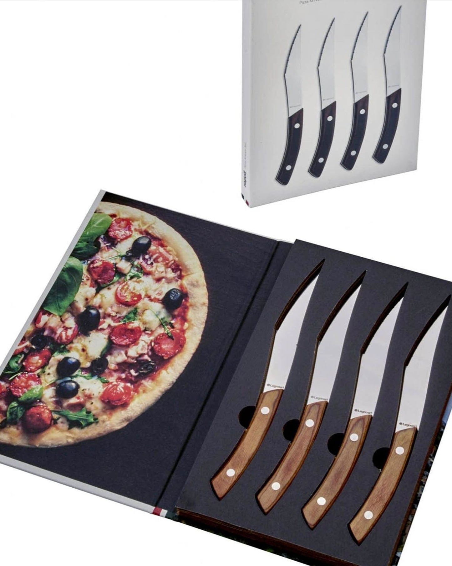 Legnoart Napoli Set Of 4 Pizza Knives Stainless Steel Light Handle Pk-10B