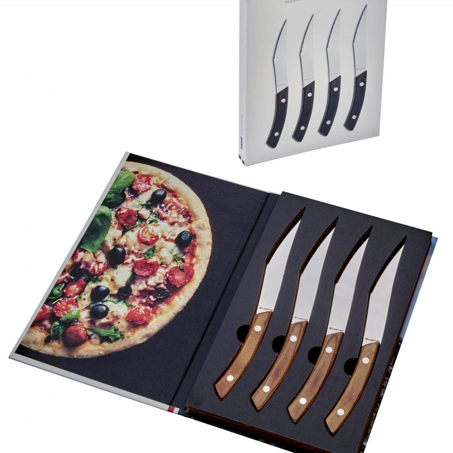 Legnoart Napoli Set Of 4 Pizza Knives Stainless Steel Light Handle Pk-10B