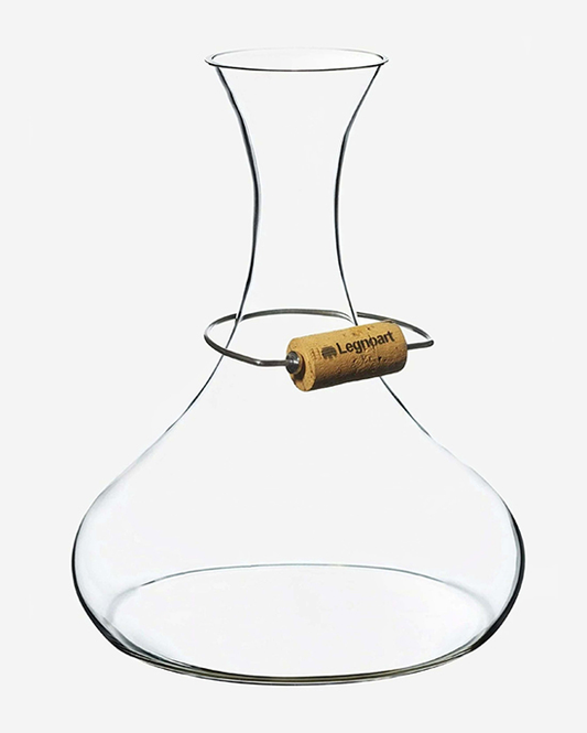 Legnoart Langhe Decanter Crystal & Oak, Dying Stand,Funnel,Cork Holder,Wooden Crate