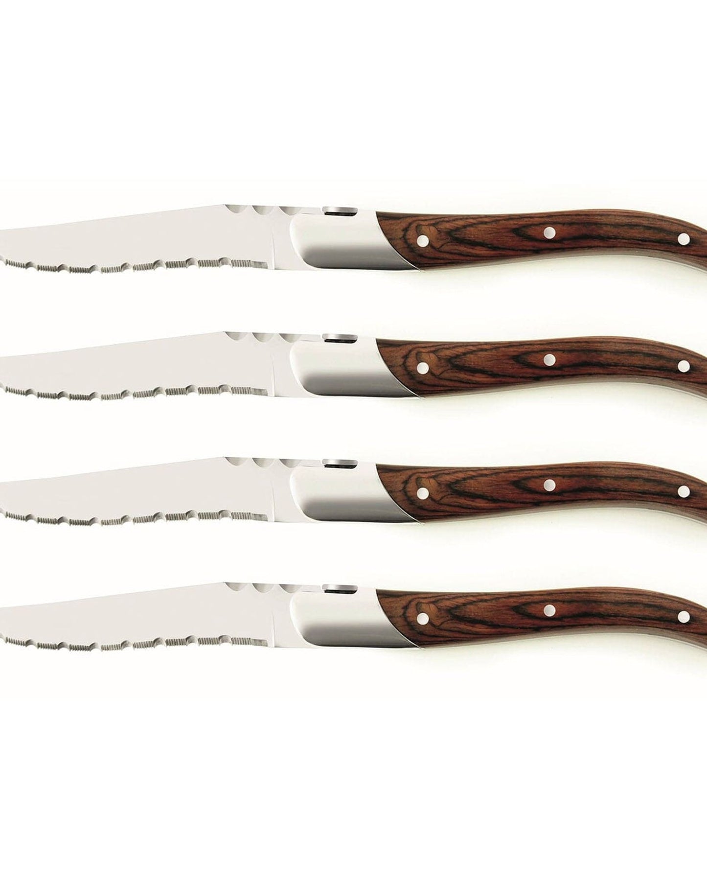Legnoart Fassona Steak Knife Set 4 Pcs  Dark Wood Handle Sk-6