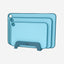 Fissman Chopping Boards /Tpr 3Pc Blue