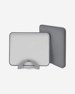 Fissman 2 Piece Index Chopping Boards 34X28 Cm With Holder Grey Plastic+ Tpr