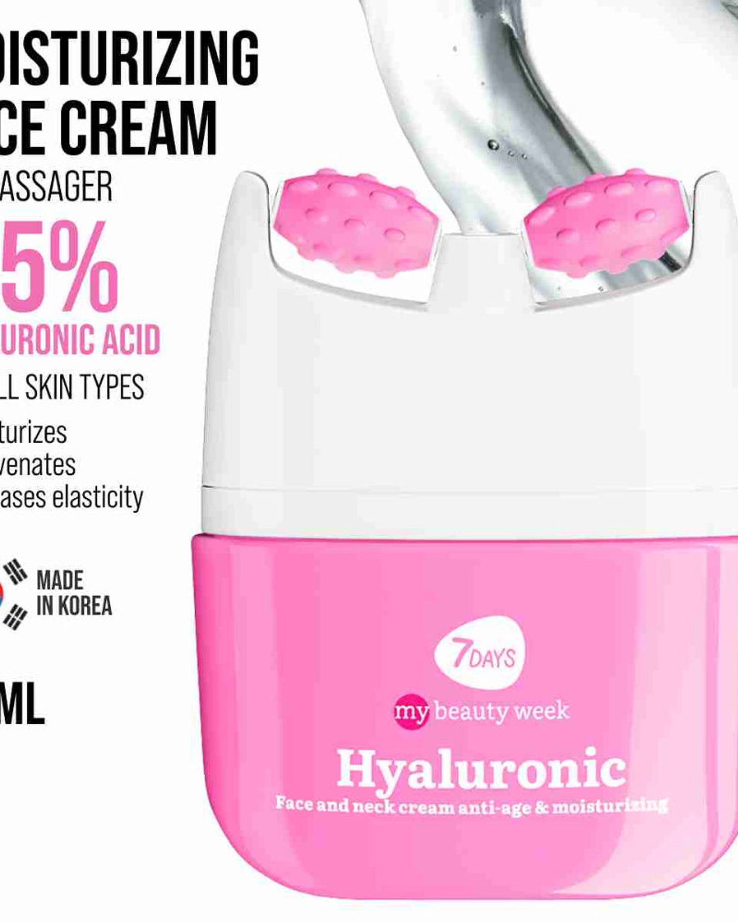 7DAYS Face Hydrating Cream with Hyaluronic Acid - Korean Skincare Face Moisturizer 40ml