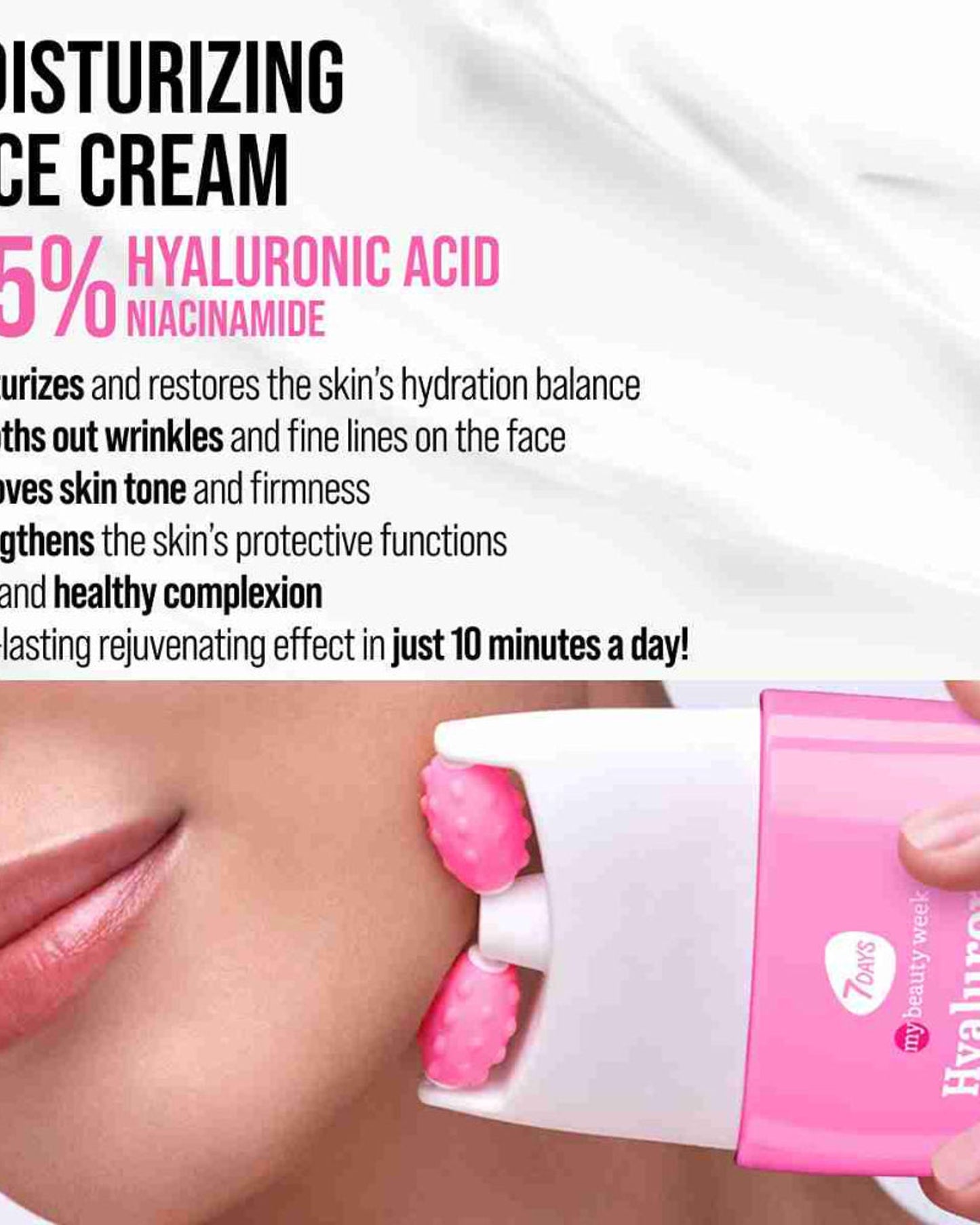7DAYS Face Hydrating Cream with Hyaluronic Acid - Korean Skincare Face Moisturizer 40ml