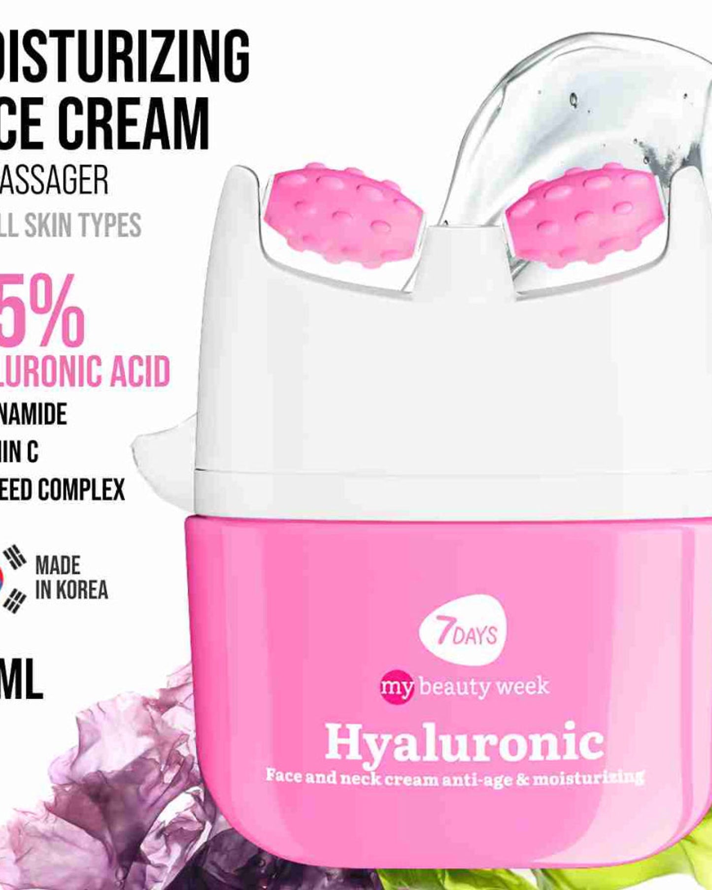 7DAYS Face Hydrating Cream with Hyaluronic Acid - Korean Skincare Face Moisturizer 40ml