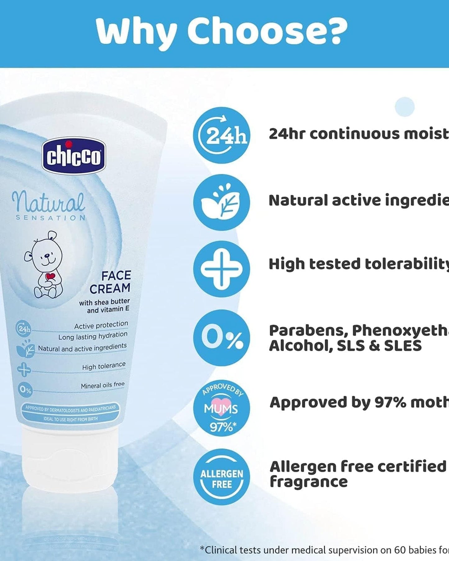 Chicco Natural Sensation Face Cream 0M+, 50 ml