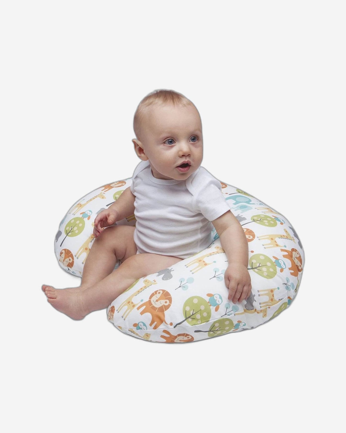 CHICCO BOPPY PILLOW WITH COTTON SLIPCOVER 0M+ PEACFUL JUNGLE