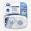 CHICCO PHYSIOFORMA LIGHT SILICONE BABY PACIFIER 2-6M 2 PCS LUMI NIGHT