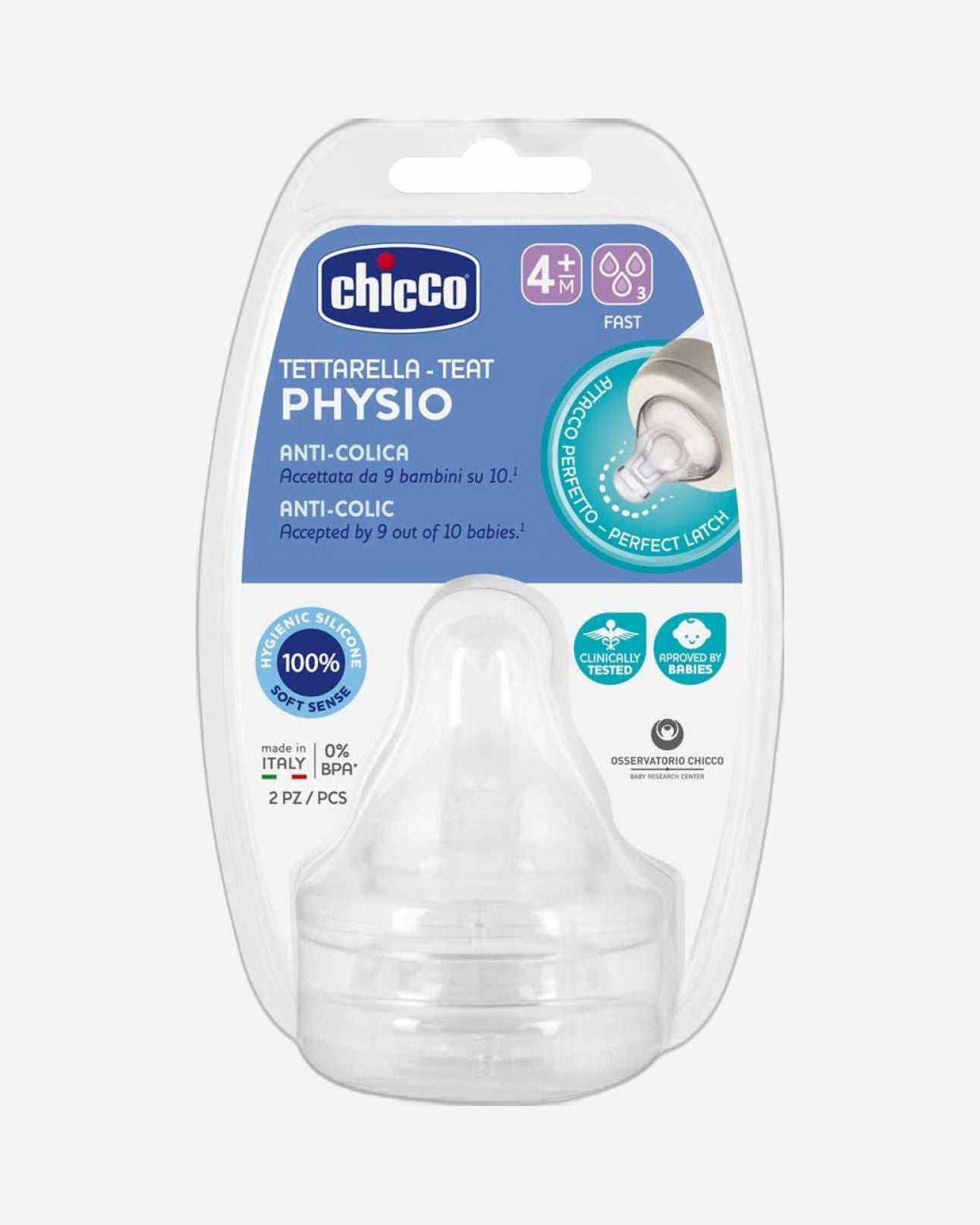 Teats Perfect 5 4M+ Fast Sil 2 Pcs