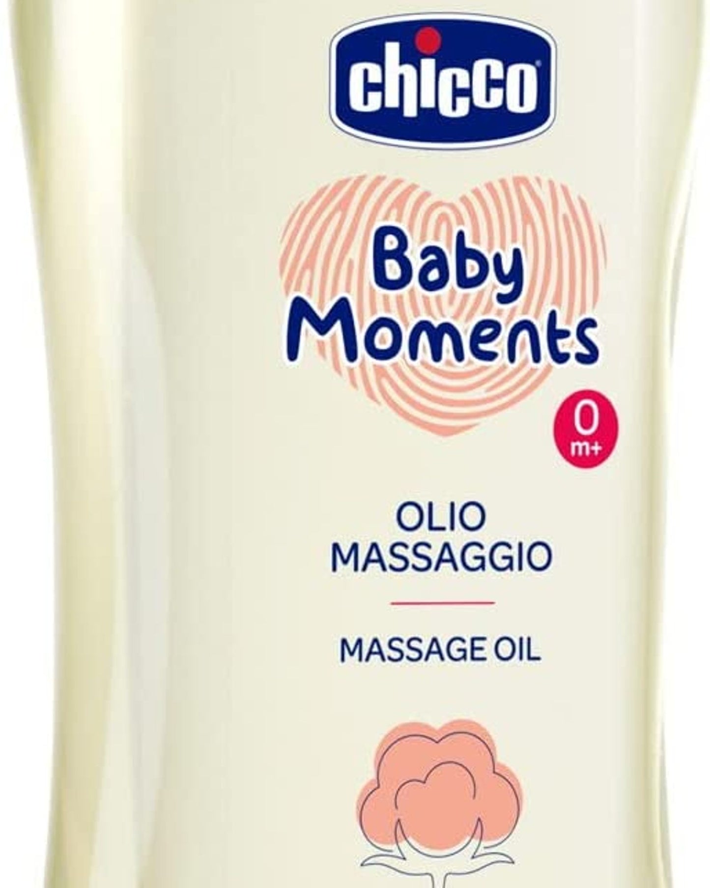 Chicco Baby Moments Massage Oil For Baby Sensitive Skin 0M+ 200ml, Multicolor
