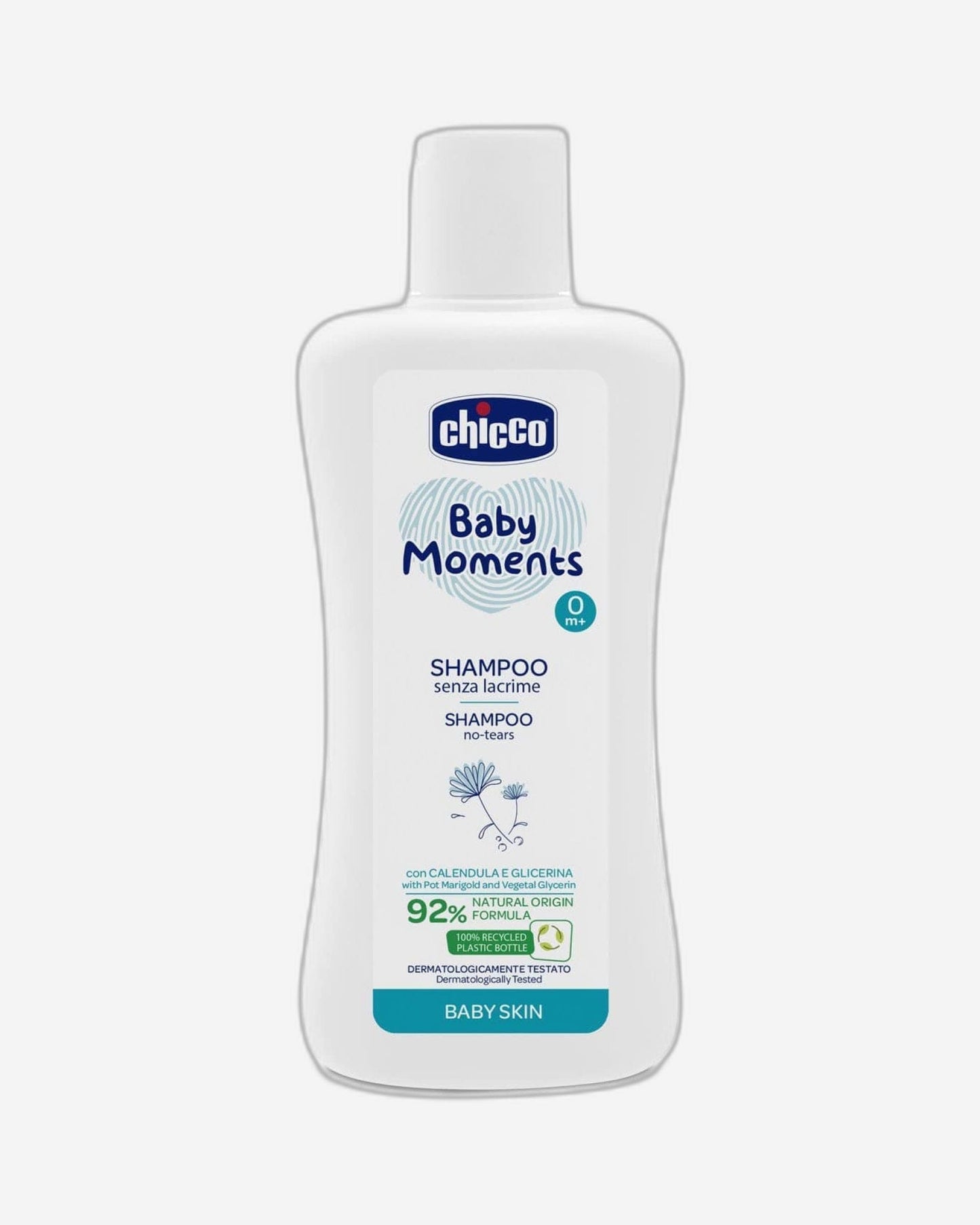 Chicco Baby Moments Shampoo No-Tears For Baby Skin 0M+ 200Ml